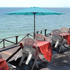 Simple Deluxe 9' Patio Umbrella Outdoor Table Market Yard Umbrella with Push Button Tilt/Crank - Image 8