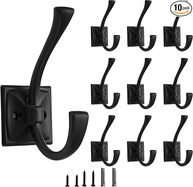 10 Pack Decorative Heavy Duty Towel Hooks by CABDM