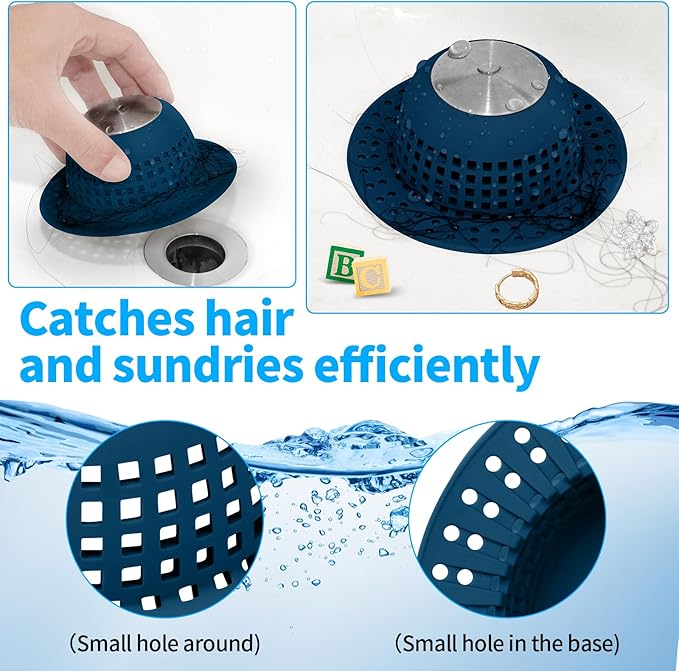 Shower Drain Hair Catcher Bathtub Drain Cover Shower Protector - Image 5