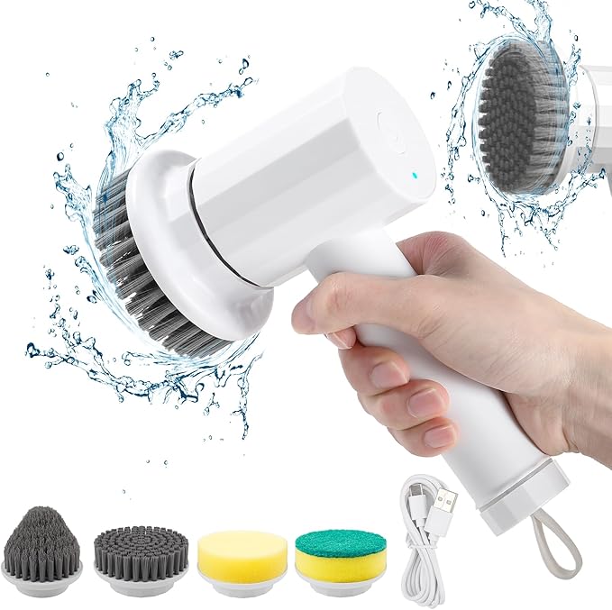 Electric Spin Scrubber Cordless Power Cleaning Brush by CONERX