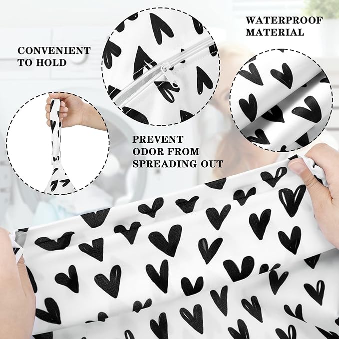 Shappy 2 Pcs Large Travel Laundry Bag Washable Waterproof Wet Dry Large Dirty - Image 3