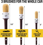 Soft Boar Hair Car Detailing Brush Set - Image 3