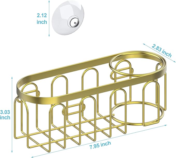 Yazoni 2-in-1 Sponge Holder for Kitchen Sink, Sink Caddy Kitchen Sink Organizer - Image 2