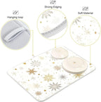 Winter Snowflake White Dish Drying Mat - Image 4