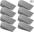8 Pack Grey Extra Large Door Stopper, High 1.9 inches Big, Prevents Door Gaps & by Crosize