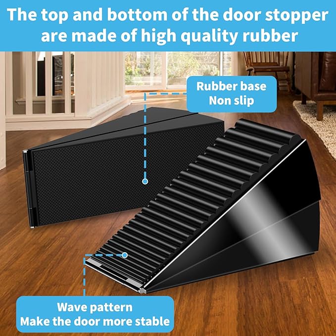 Strongest Door Stoppers for Bottom of Door- Spring Heavy Duty Door Stop Wedge - Image 4