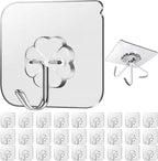 28 Pack Sticky Hooks for Hanging Heavy Duty, Wall Hooks Adhesive, Shower & by Unknown