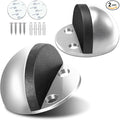 2 Pack Door Stoppers, Adhesive Floor Door Stops No Drill Stainless Steel Door by Gudui