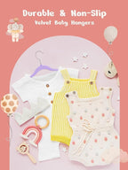 HOUSE DAY 11 Inch Velvet Baby Hangers 50 Pack Lt-Purple, Premium Kids Hangers - Image 7