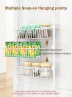Delamu Over The Door Pantry Organizer, 8-Tier Pantry Door Organizers and Storage - Image 4
