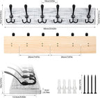 Coat Rack Wall Mount, Wooden Heavy Duty Coat Rack - Image 2