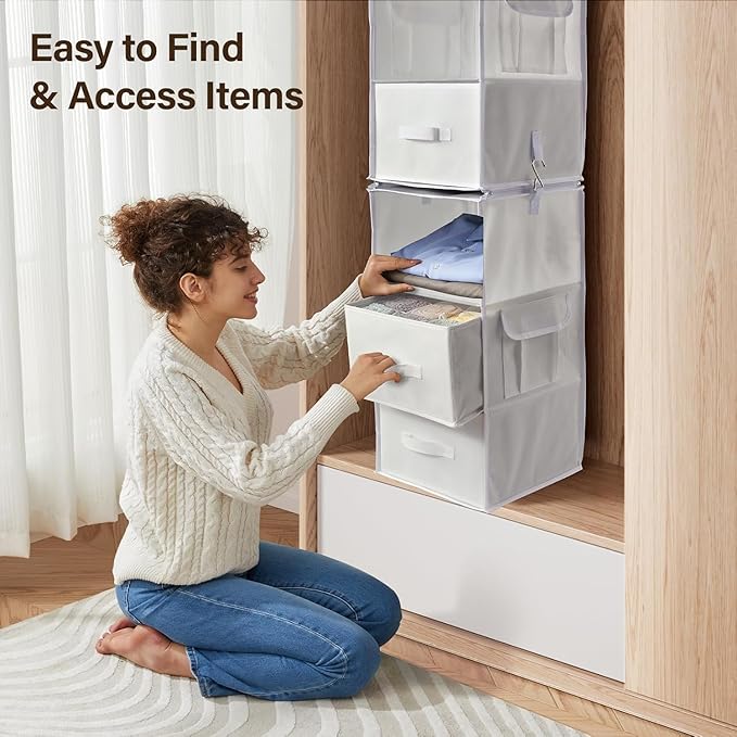 Pipishell 6-Shelf Hanging Closet Organizer - Image 6