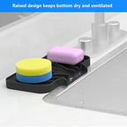 Sponge Holder for Kitchen Sink, Dish Sponge Holder & Soap Tray - Image 3