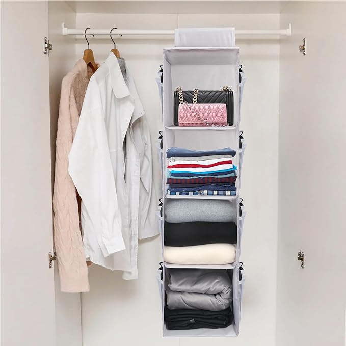 PetsHome 4-Shelf Hanging Closet Organizer, Space Saver, Closet Hanging Storage - Image 2