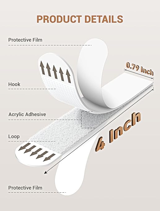 Heavy Duty Large Picture Hanging Strips, 30-Pairs Adhesive Picture Hangers - Image 3