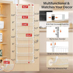 Delamu Over The Door Pantry Organizer, 8-Tier Metal Pantry Door Organization - Image 2