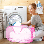 Durable Collapsible Laundry Baskets, Mesh Pop Up Laundry Hamper - Image 2