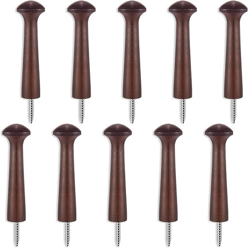 10 Pieces Wooden Shaker Peg Screw-on Pegs 3.62 Inch Long Unfinished Wood Shaker by Jetec