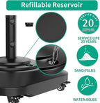 Umbrella Base with Wheels, Umbrella Stand Base Heavy Duty 100lb Windproof, Fillable Umbrella Base Mobile Square Umbrella Stand Outdoor Base for Patio, Deck, Poolside, Lawn, Fits Most Sized Umbrellas - Image 4