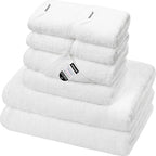 SEMAXE White Bath Towel Set, 100% Cotton Bathroom Towels by SEMAXE