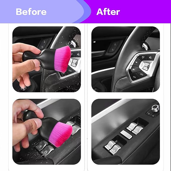 Car Interior Detailing Brush, Soft Bristle Cleaning Brush Car Detailing Brush - Image 6