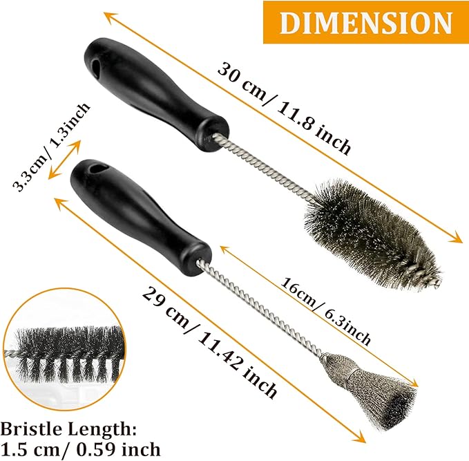 Bolaxin Diesel Injector Sleeve Cup Seat Cleaning Bore Brush Kit Compatible - Image 2
