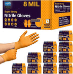Inspire Heavy Duty Orange Nitrile Gloves | ULTRA 8 Mil Diamond Textured Grip | - Image 9