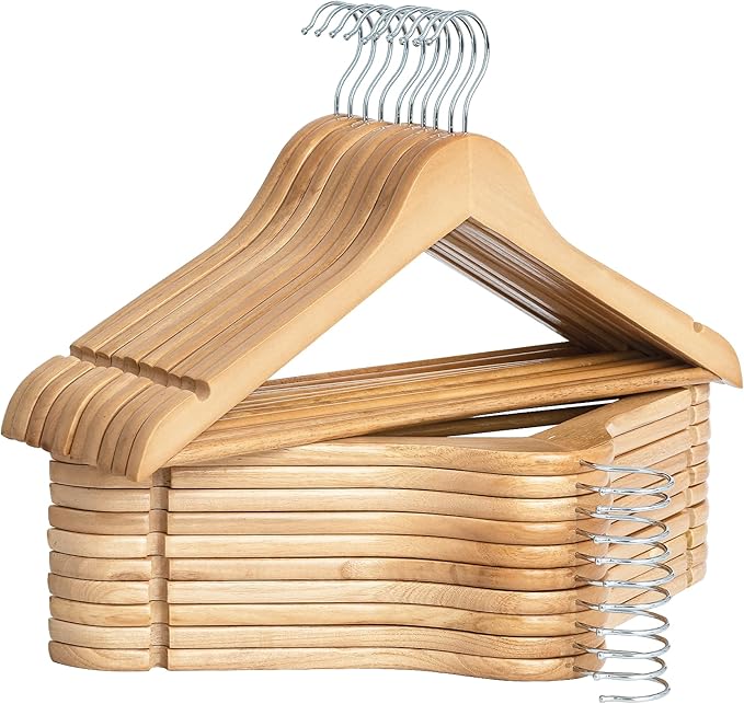StorageWorks Wooden Hangers 20 Pack, Wood Coat Hangers by StorageWorks