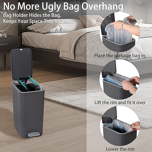 rejomiik Small Bathroom Trash Can - Image 5