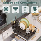 Iron Dish Drying Rack with Drainboard Dish Drainers - Image 7