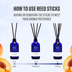 Reed Diffuser Set, Velvet Peach Scent Fragrance Oil Diffuser, Reed Diffusers - Image 4