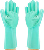 Magic Dishwashing Cleaning Sponge Gloves Reusable Silicone Brush Scrubber Gloves - Image 8