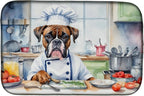 Caroline's Treasures DAC6219DDM Boxer The Chef Dish Drying Mat Absorbent Dish by CarolinesTreasures