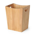 MOOACE Small Trash Can, Bamboo Bathroom Trash Can, Office Waste Basket by MOOACE