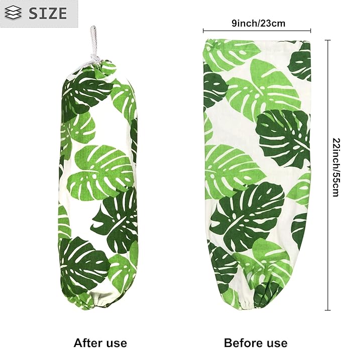 Green Wall Mount Plastic Bag Organizer - Image 2