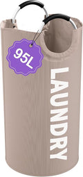 95L Folding Laundry Basket for Singles, Large Laundry Hamper by IHOMAGIC