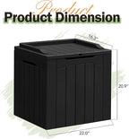 Greesum 31 Gallon Resin Deck Box All Weather Outdoor Storage Boxes for Patio Furniture Set,Outdoor Toys,Garden Tools,Black - Image 5