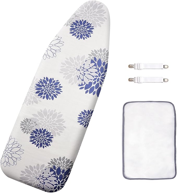 SheeChung 14x42 Inch Over-The-Door Ironing Board Cover and Pad, Cotton Cover by SheeChung