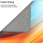 Blue Burnt Orange Fluid Art Dish Drying Mats - Image 8