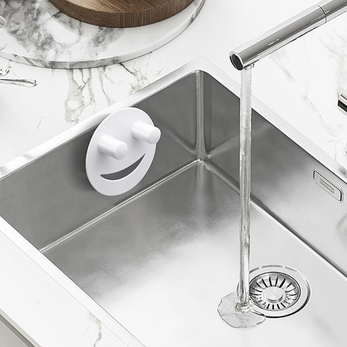 Stainless Steel Smiley Face Sponge Holder, Kitchen Accessories Decor - Image 6