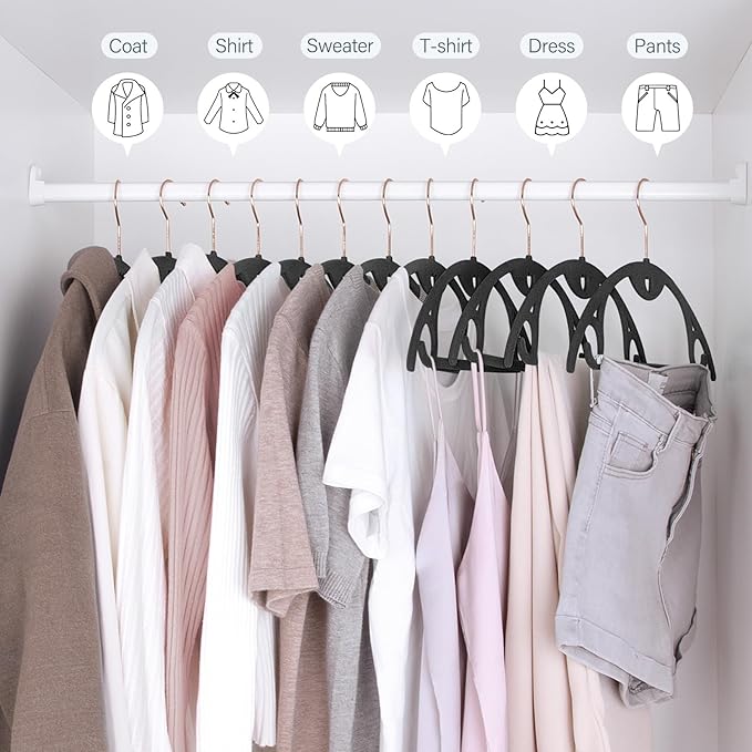 IEOKE Velvet Hangers 30 Pack: Felt Clothes Hangers Heavy Duty Shirt Sweater - Image 8