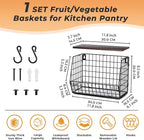 Fruit Bowl for Kitchen Counter Stackable Wall Mounted Hanging Basket Wire Basket - Image 4