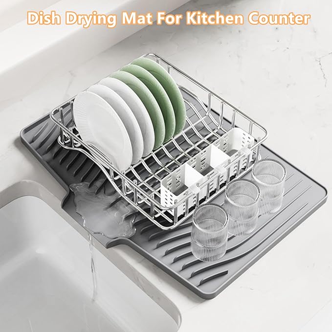 Dish Drying Mat, Silicone Dish Drying Mat - Image 2