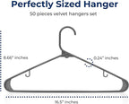 SereneLife 50 Pack Plastic Hangers, Space-Saving Closet Organizers, Durable and - Image 2