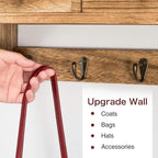Emfogo Coat Hooks Mounted, Rustic Wood Coat Rack Mount Shelf - Image 5