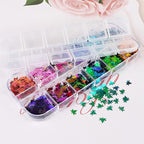 Maple Leaf Glitter Nail Art Sequins, 3D Fall Leaves Glitters Flakes Decor - Image 3