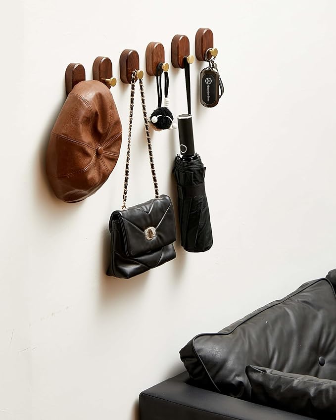 Wood Coat Hooks Wall Mount - Image 5
