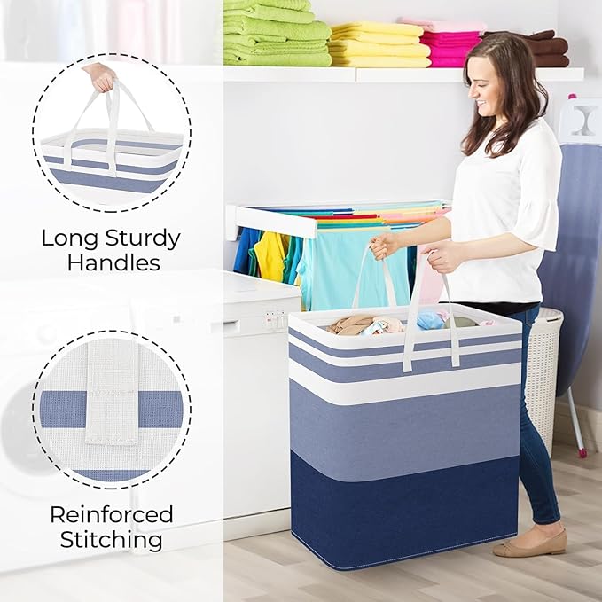 StorageRight Laundry Basket Hamper Large Collapsible Laundry Hamper - Image 3