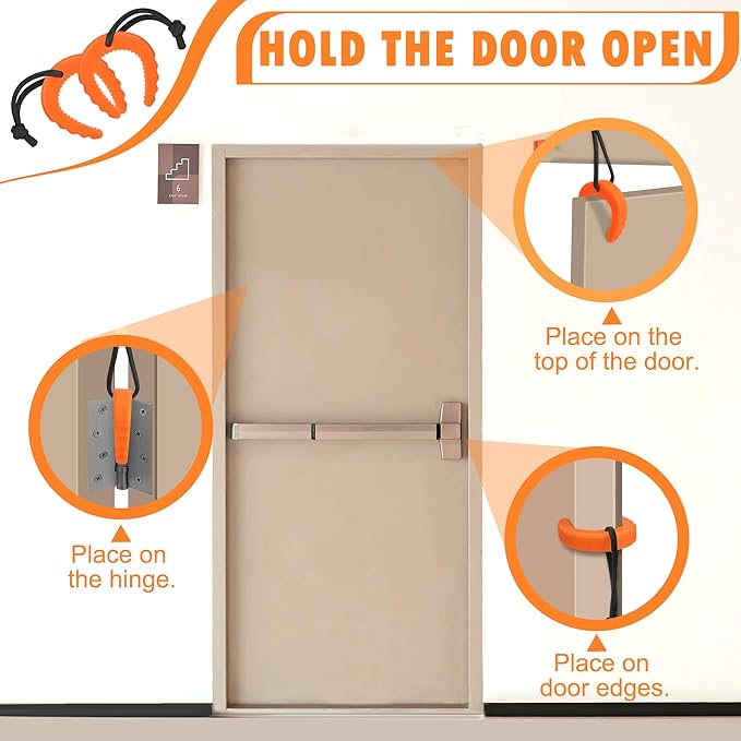 Crosize 4 Pack First Responder Door Stops, Door Jam - Image 4