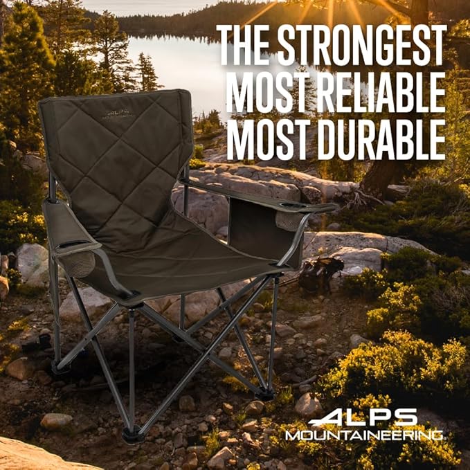 ALPS Mountaineering King Kong Camping Chairs for Adults with Mesh Cup Holders and Pockets, Built Durable and Reliable with Compact Foldable Steel Frame - Image 7